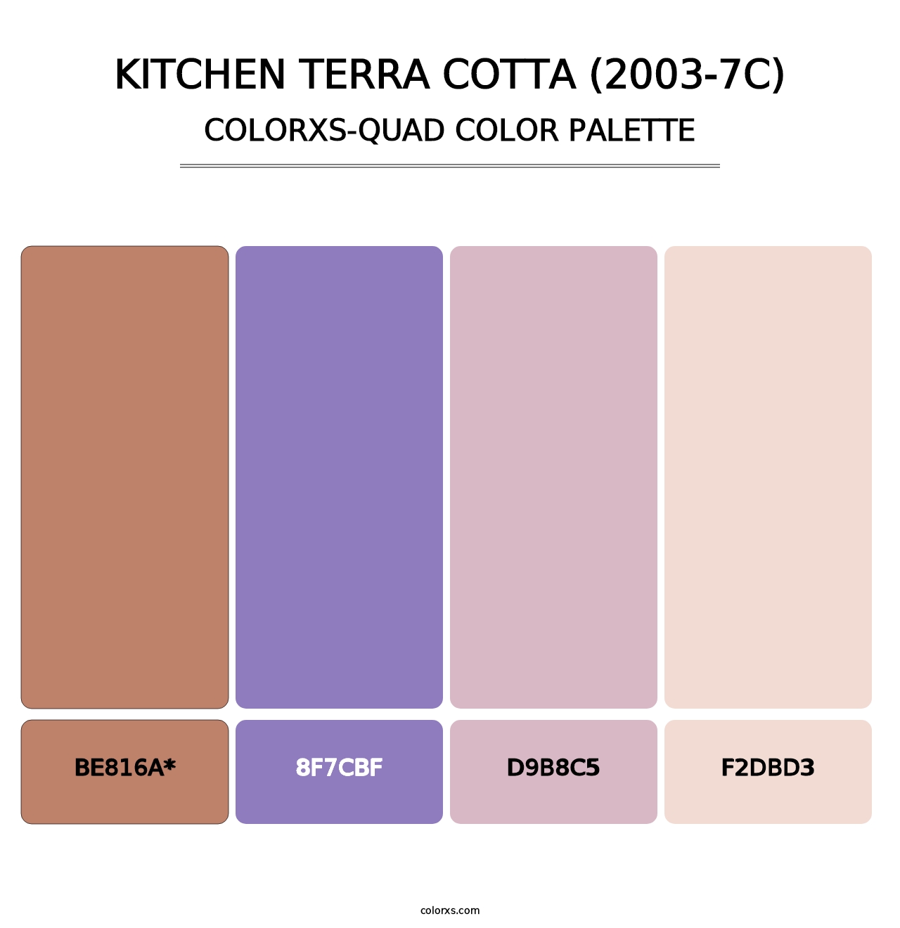 Kitchen Terra Cotta (2003-7C) - Colorxs Quad Palette