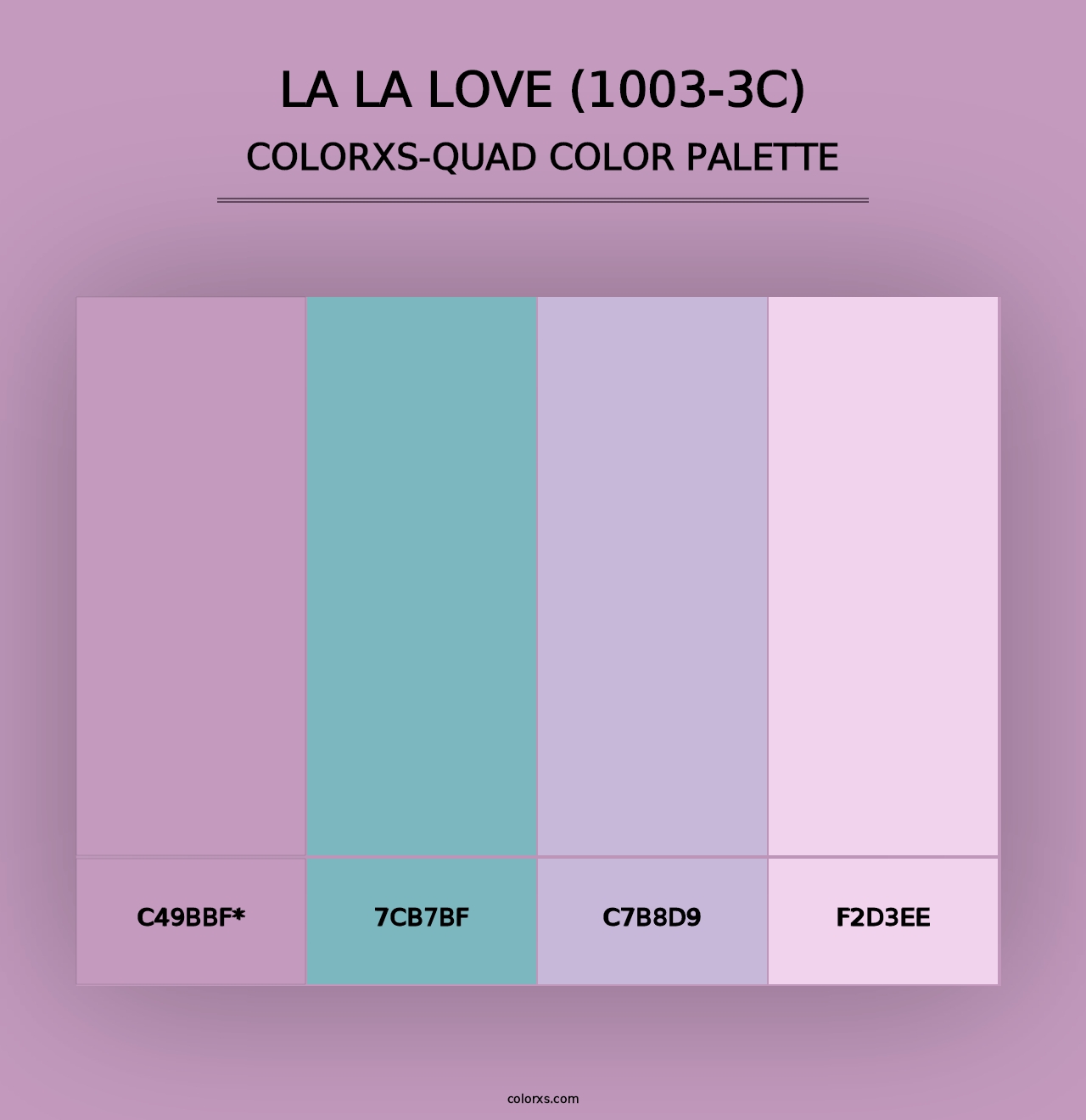 La La Love (1003-3C) - Colorxs Quad Palette