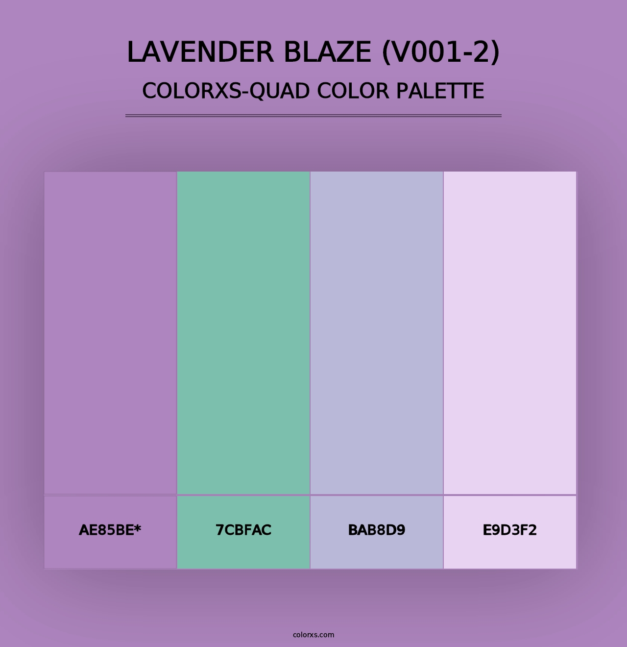 Lavender Blaze (V001-2) - Colorxs Quad Palette