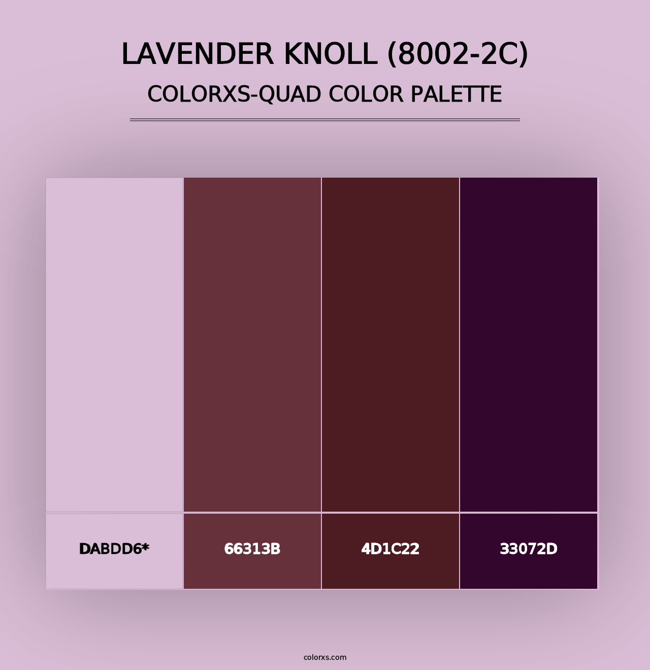 Lavender Knoll (8002-2C) - Colorxs Quad Palette