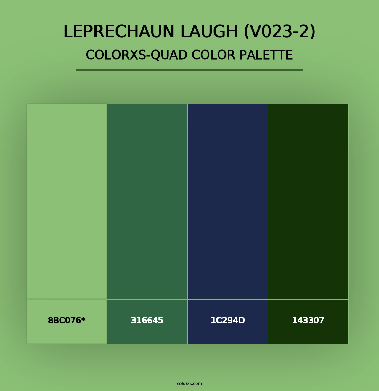 Leprechaun Laugh (V023-2) - Colorxs Quad Palette