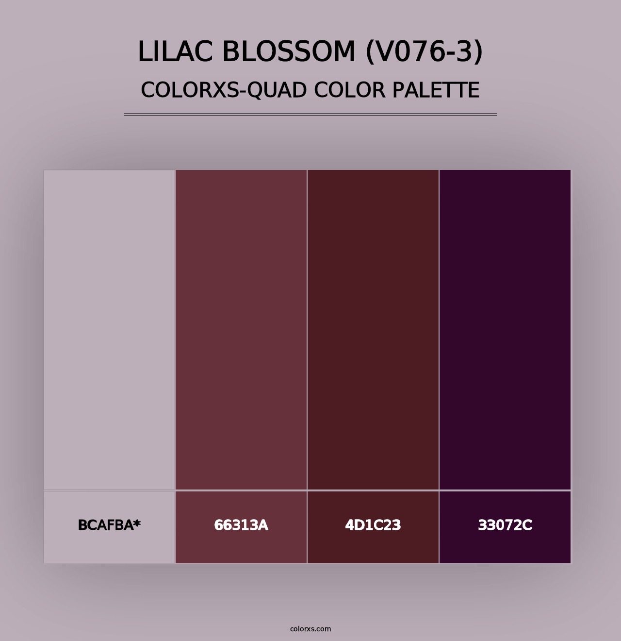 Lilac Blossom (V076-3) - Colorxs Quad Palette