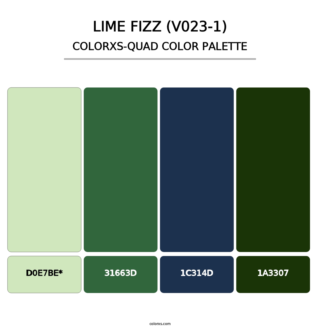 Lime Fizz (V023-1) - Colorxs Quad Palette