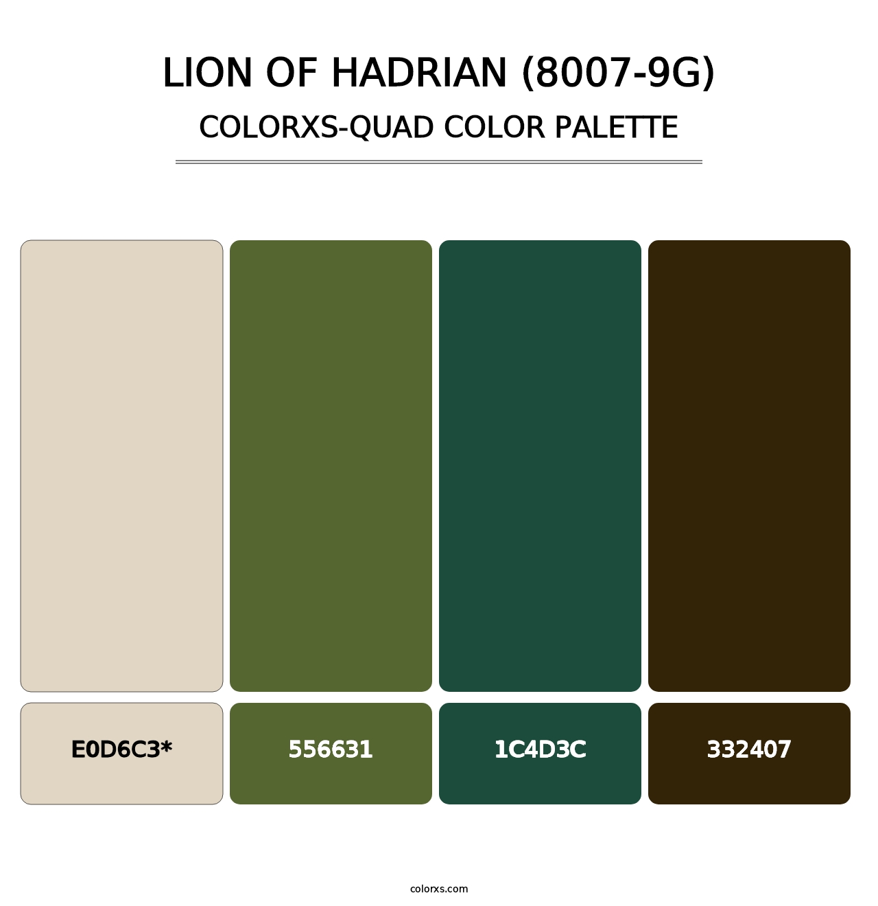 Lion of Hadrian (8007-9G) - Colorxs Quad Palette