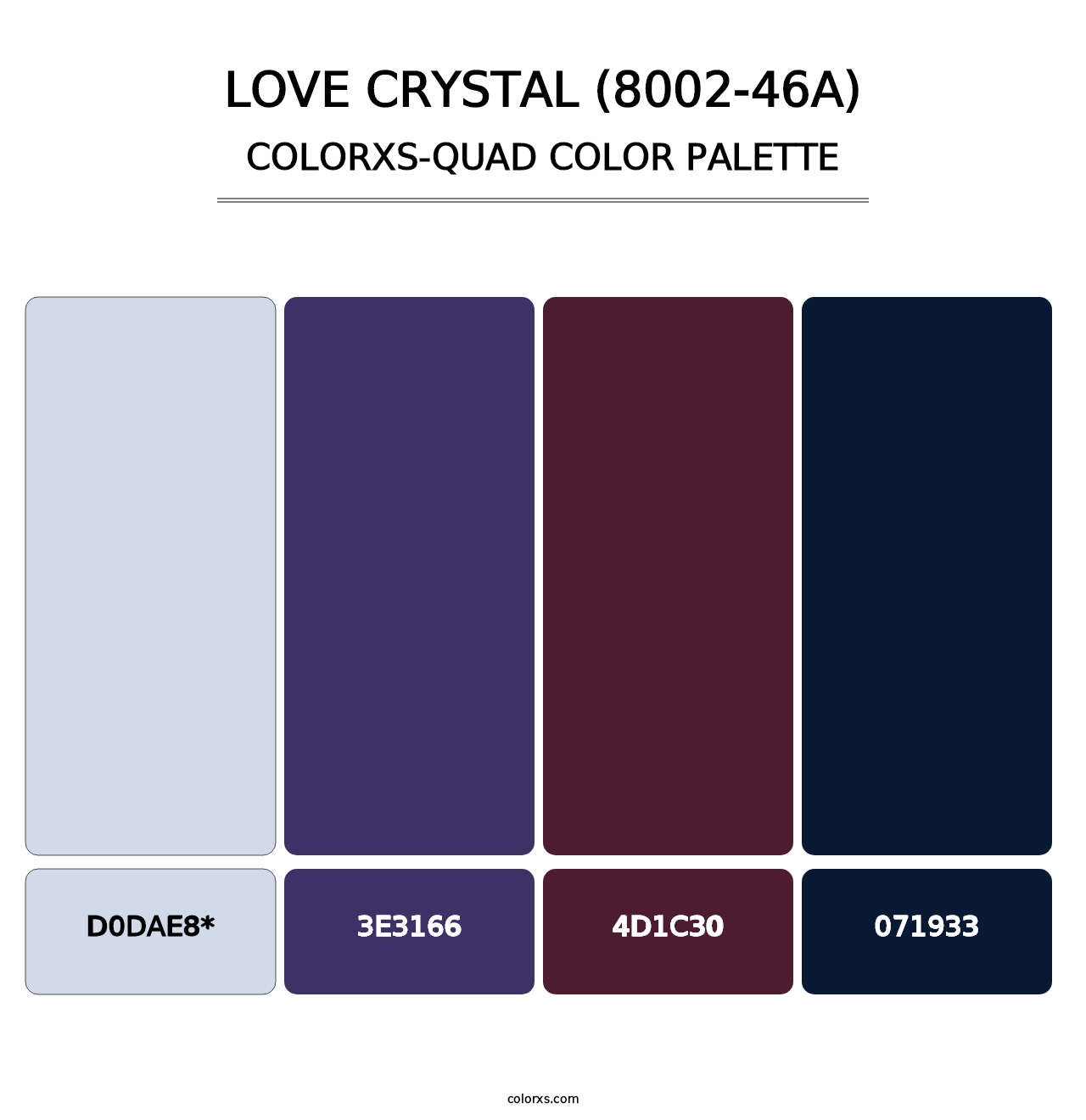 Love Crystal (8002-46A) - Colorxs Quad Palette