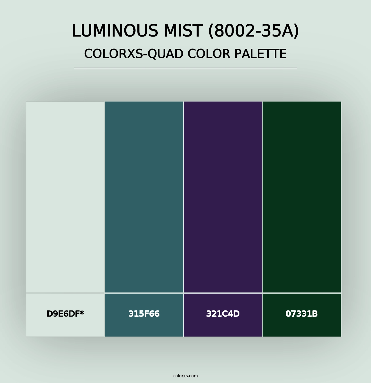 Luminous Mist (8002-35A) - Colorxs Quad Palette