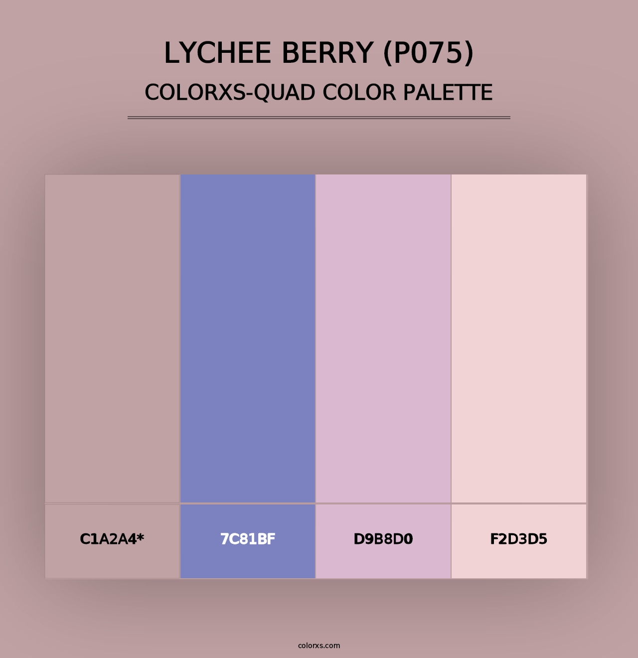 Lychee Berry (P075) - Colorxs Quad Palette