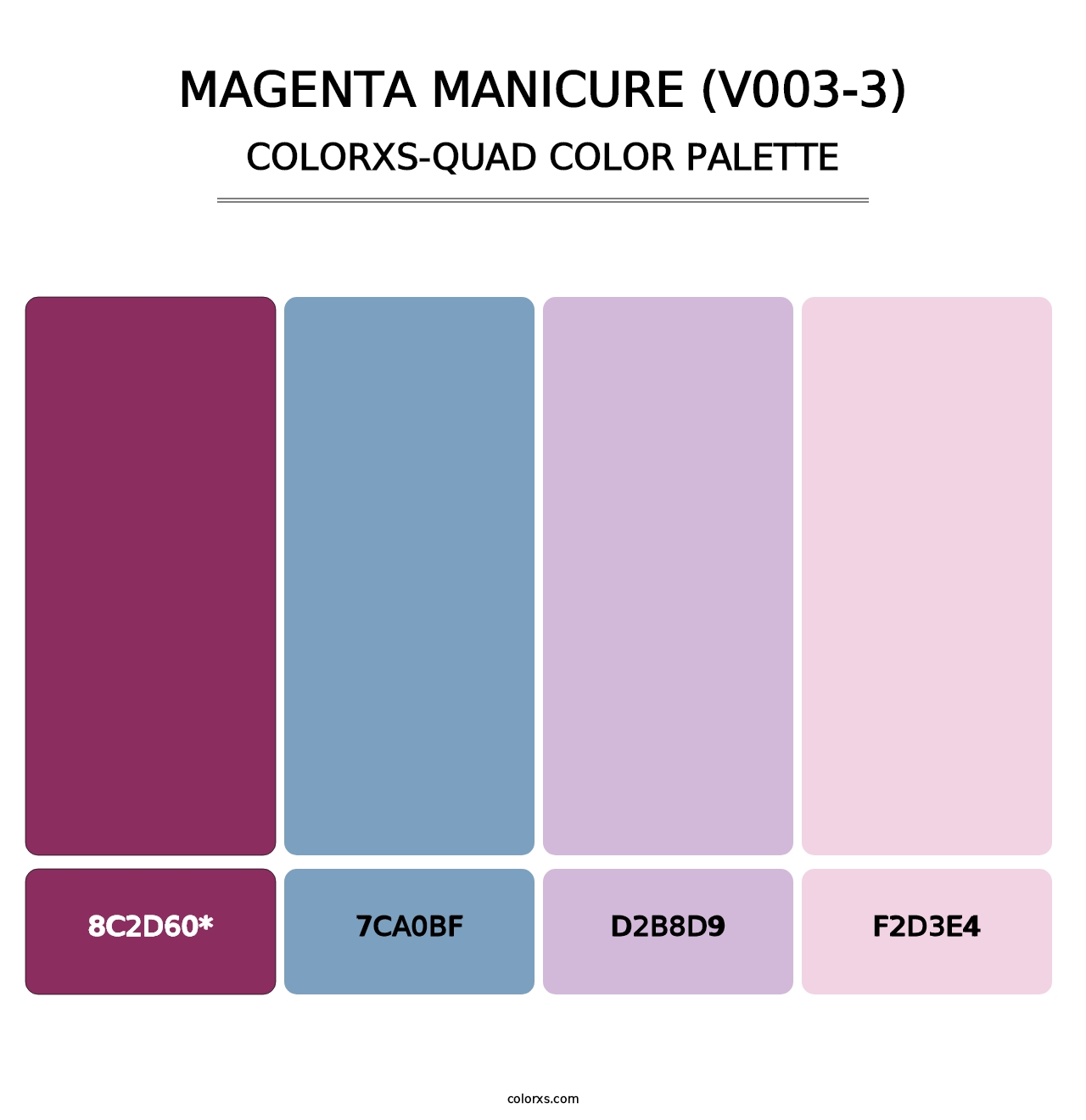 Magenta Manicure (V003-3) - Colorxs Quad Palette