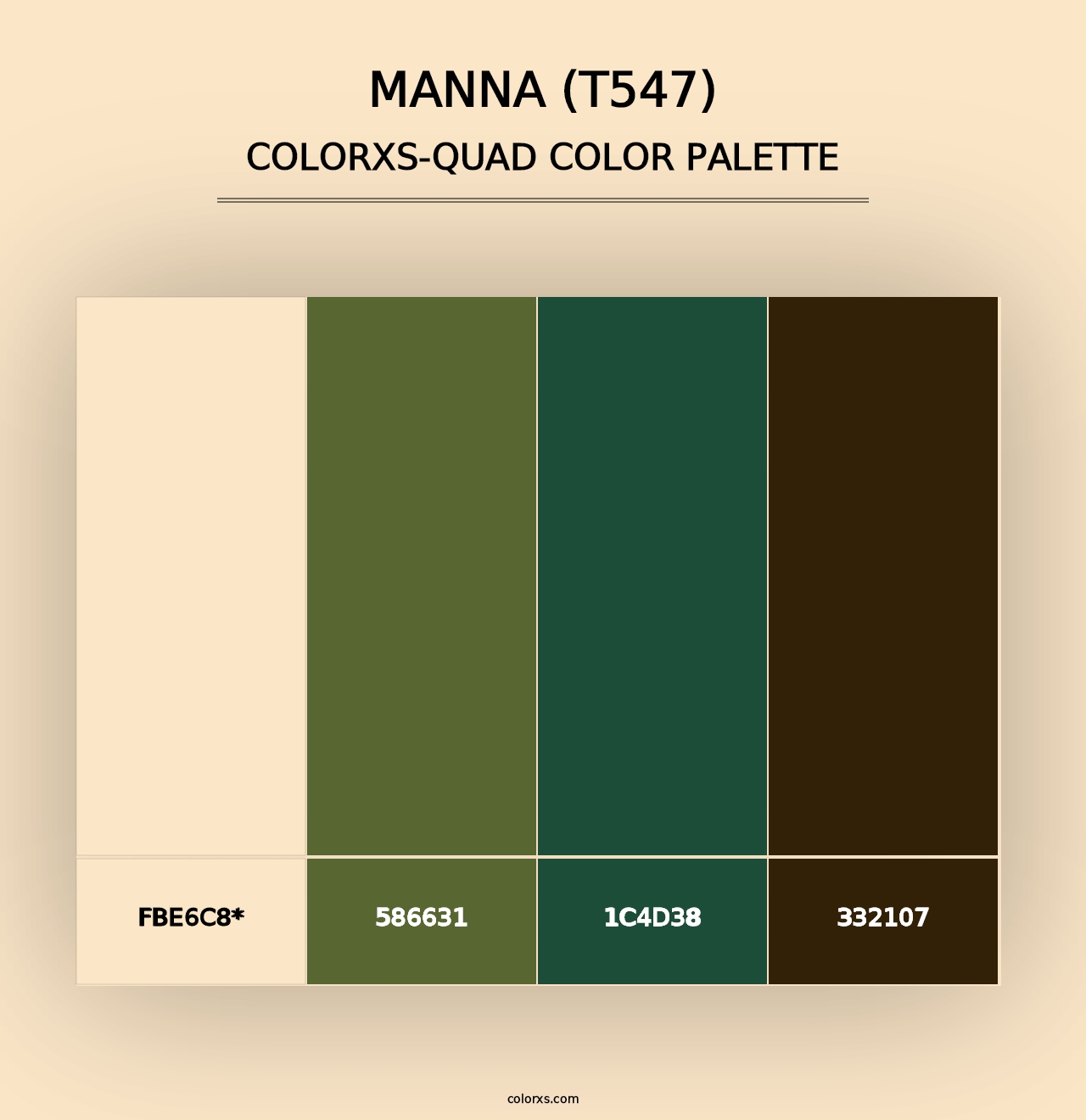 Manna (T547) - Colorxs Quad Palette