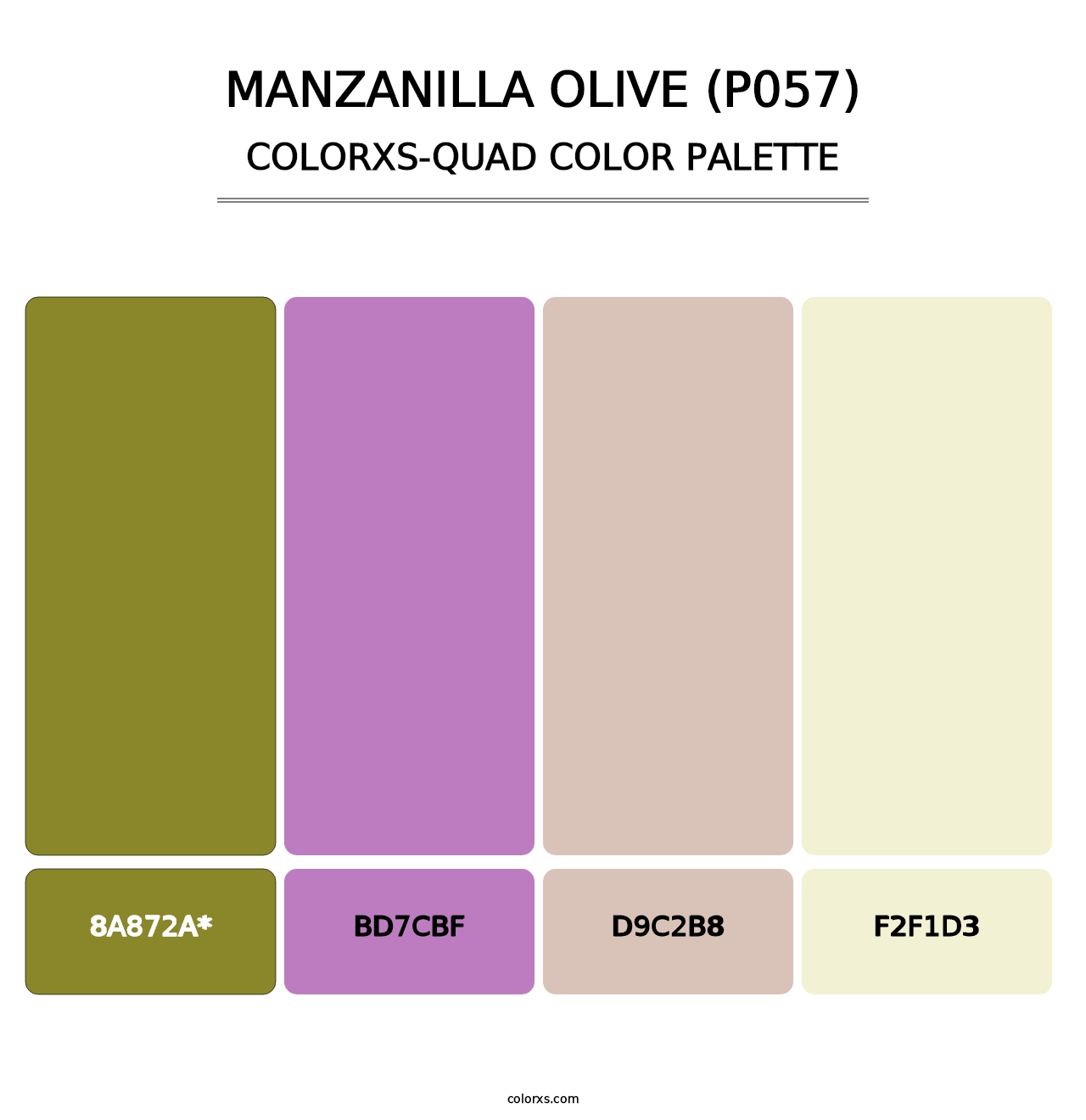 Manzanilla Olive (P057) - Colorxs Quad Palette