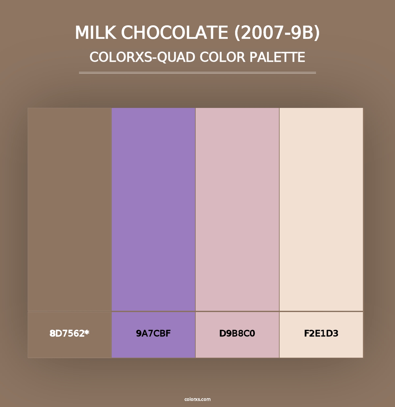 Milk Chocolate (2007-9B) - Colorxs Quad Palette