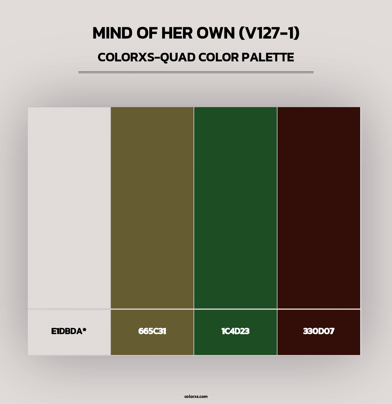 Mind of Her Own (V127-1) - Colorxs Quad Palette