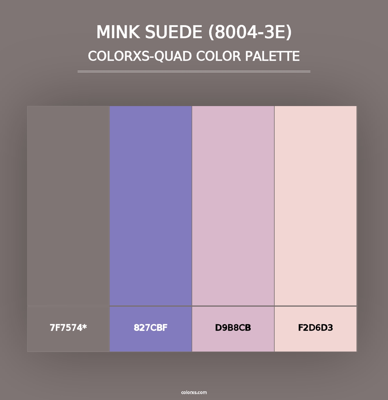 Mink Suede (8004-3E) - Colorxs Quad Palette