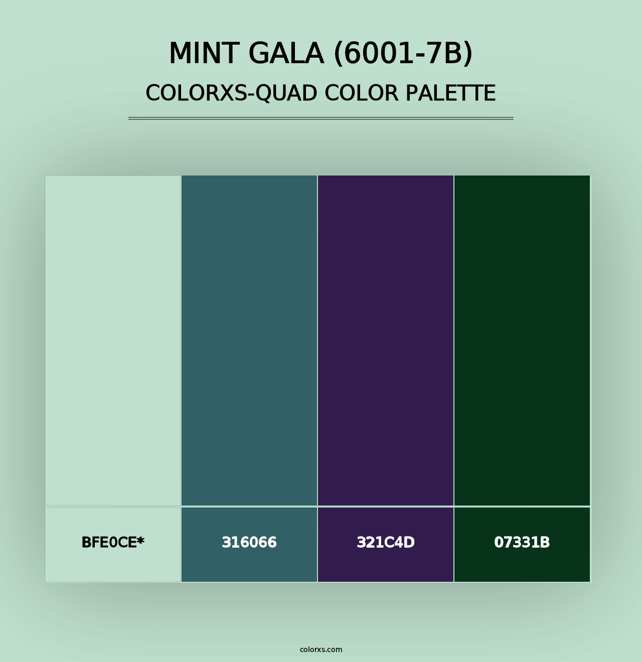 Mint Gala (6001-7B) - Colorxs Quad Palette