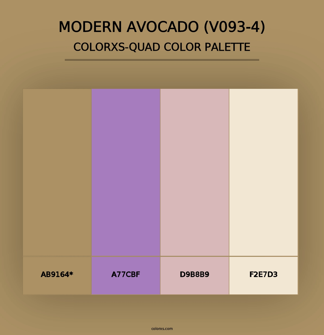 Modern Avocado (V093-4) - Colorxs Quad Palette