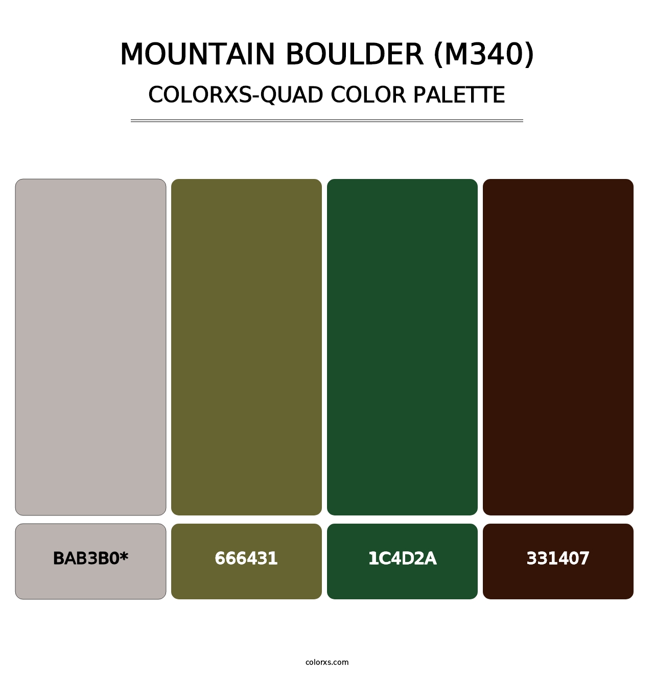 Mountain Boulder (M340) - Colorxs Quad Palette