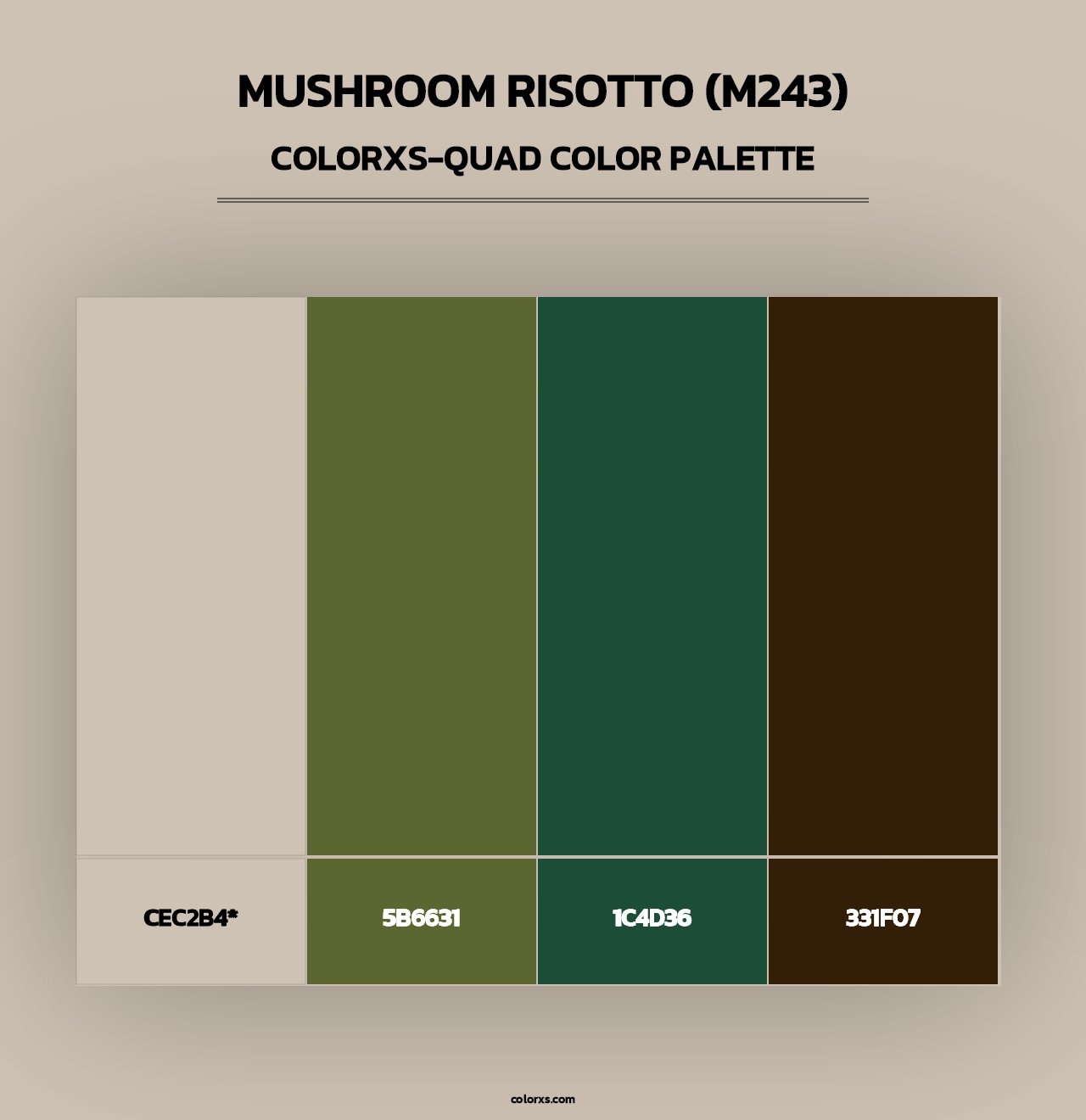 Mushroom Risotto (M243) - Colorxs Quad Palette