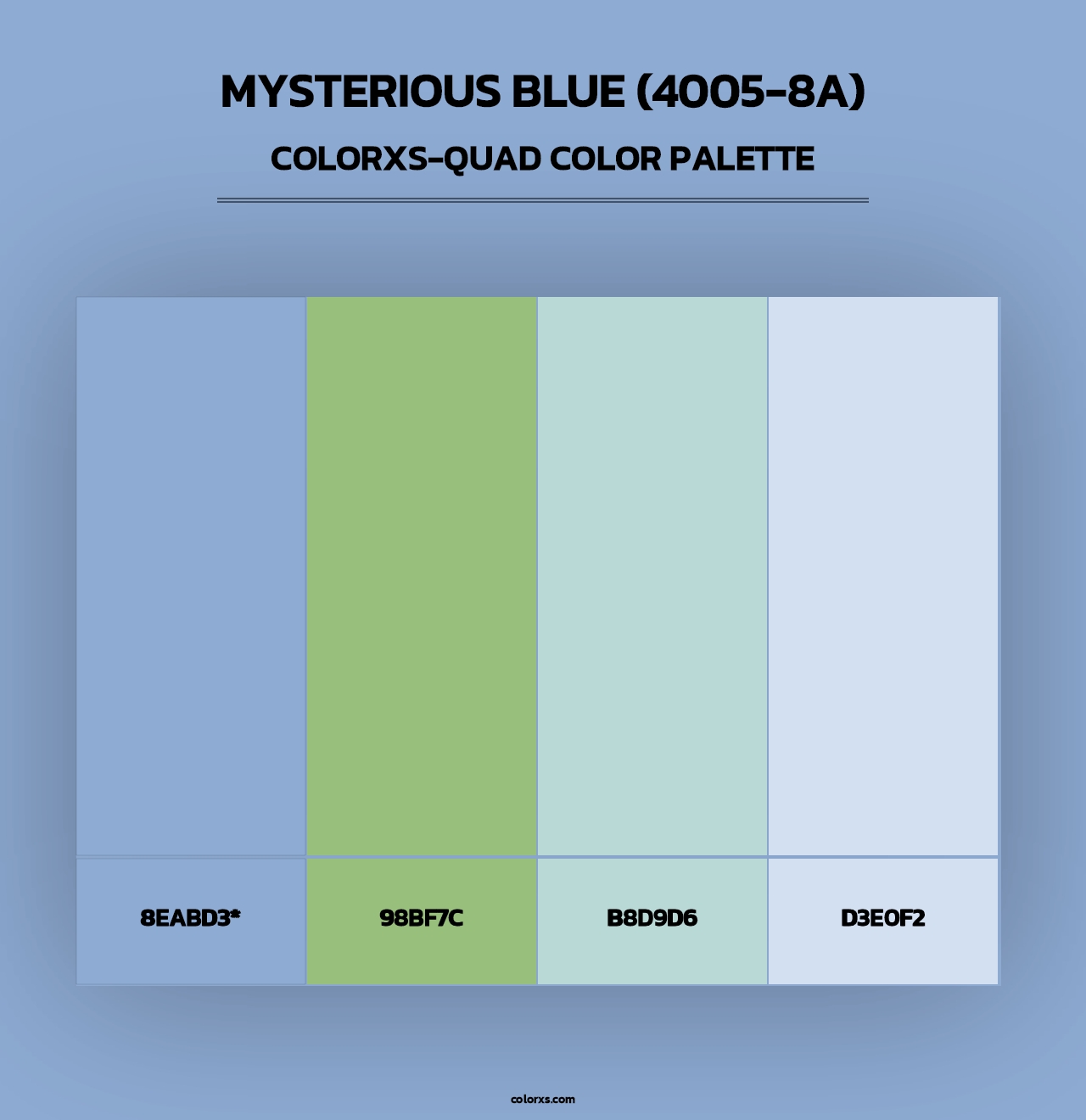 Mysterious Blue (4005-8A) - Colorxs Quad Palette