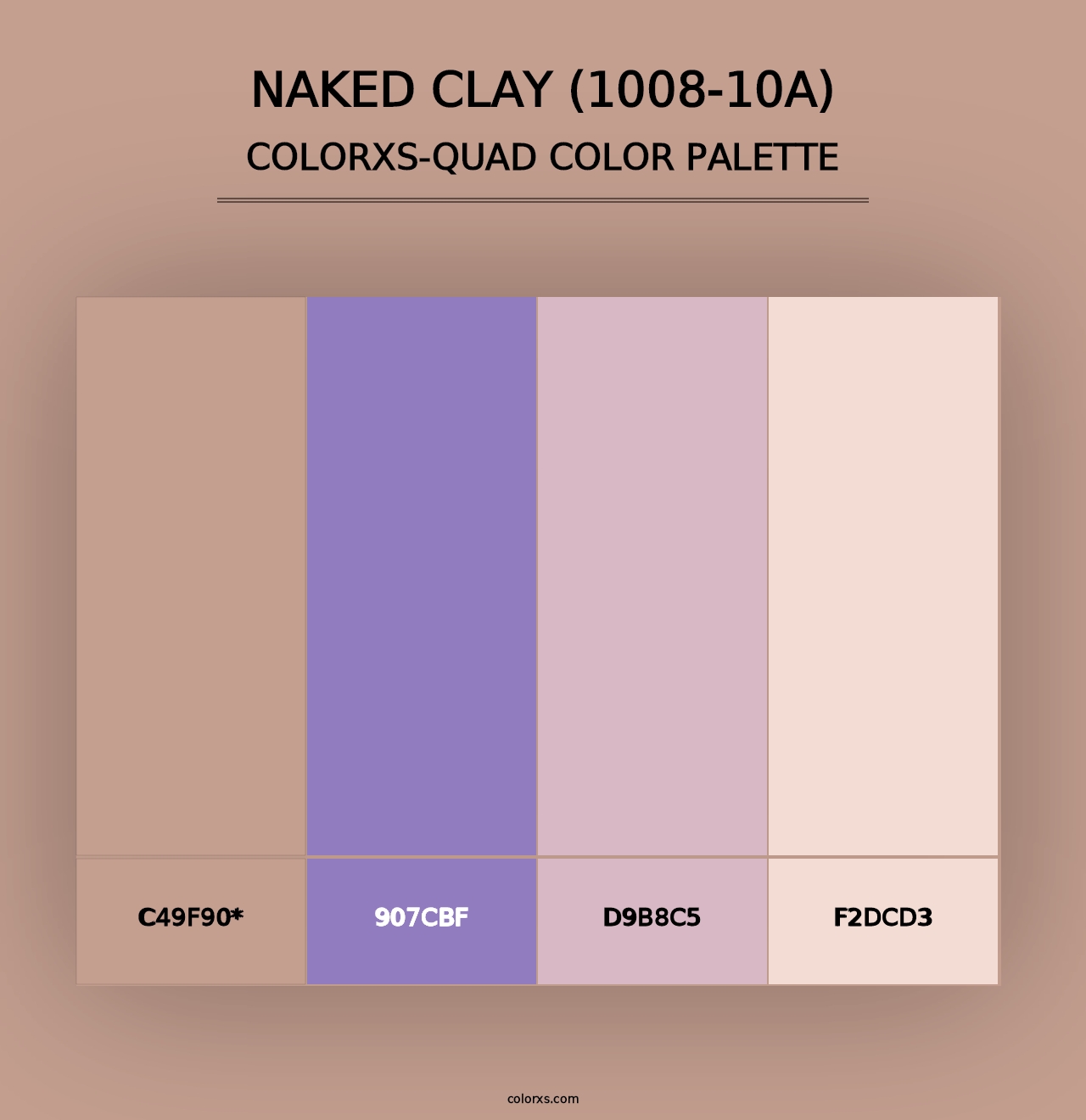 Naked Clay (1008-10A) - Colorxs Quad Palette