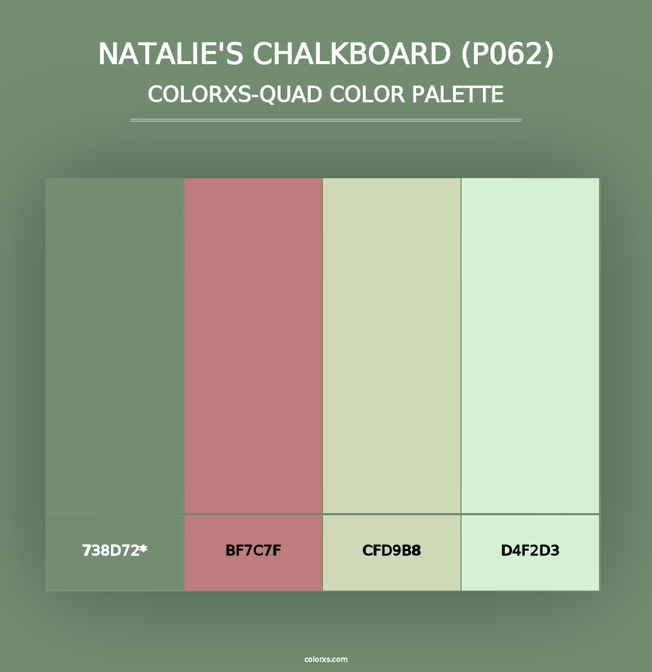 Natalie's Chalkboard (P062) - Colorxs Quad Palette