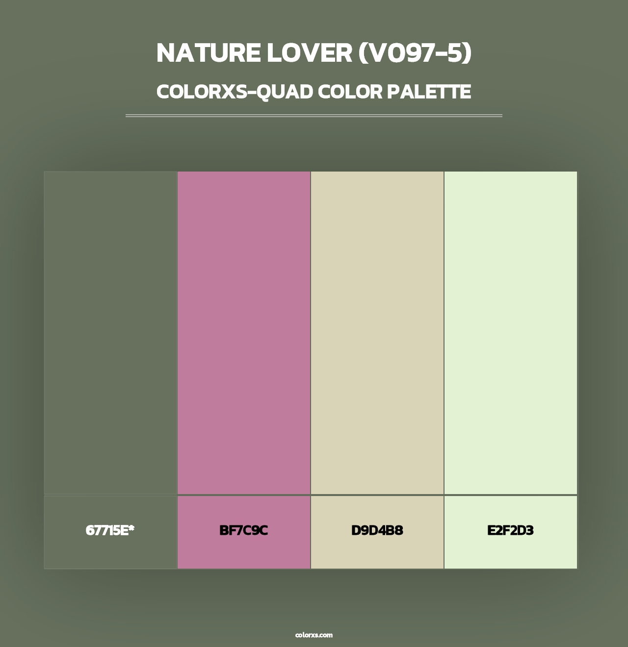 Nature Lover (V097-5) - Colorxs Quad Palette