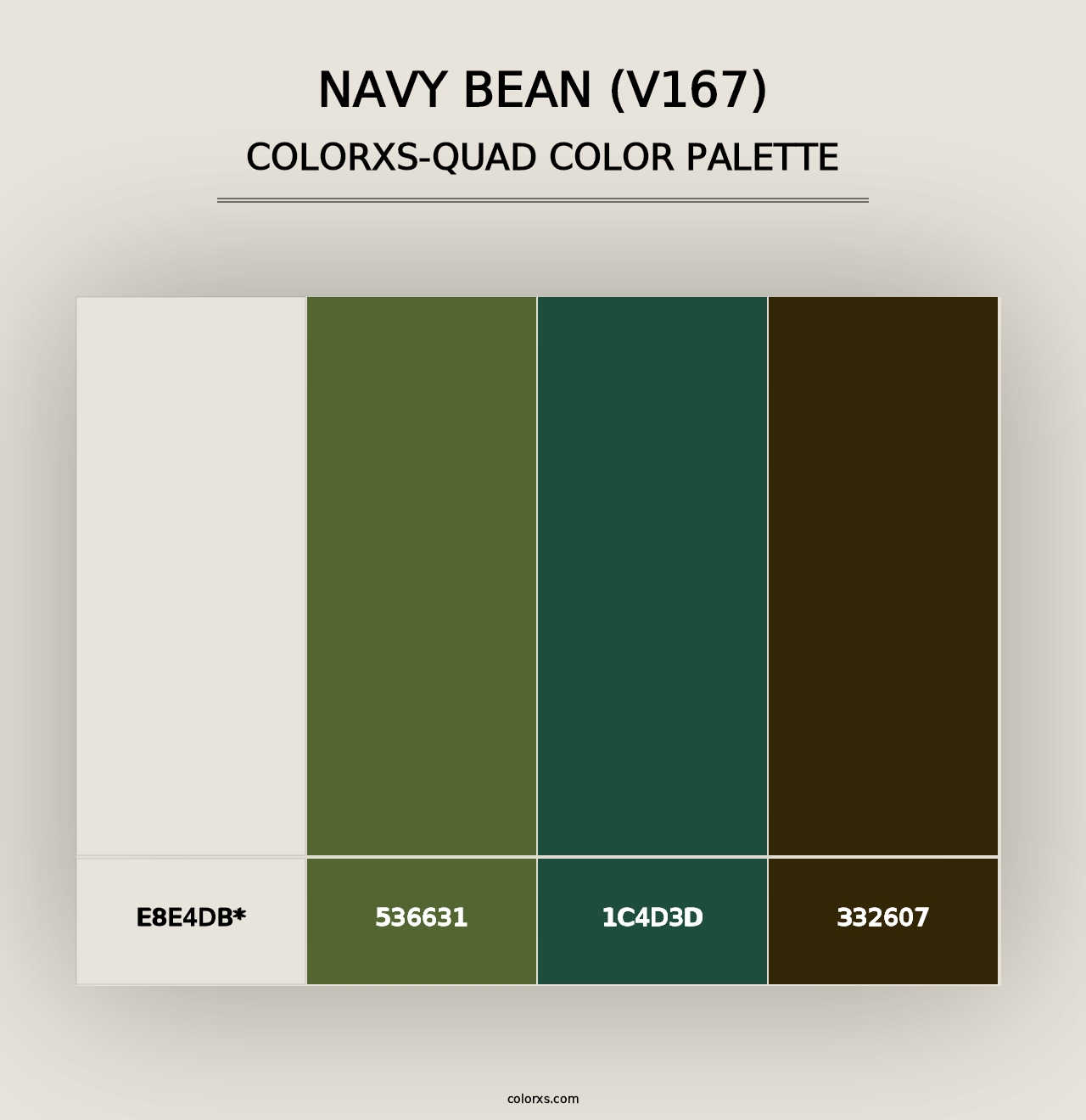 Navy Bean (V167) - Colorxs Quad Palette