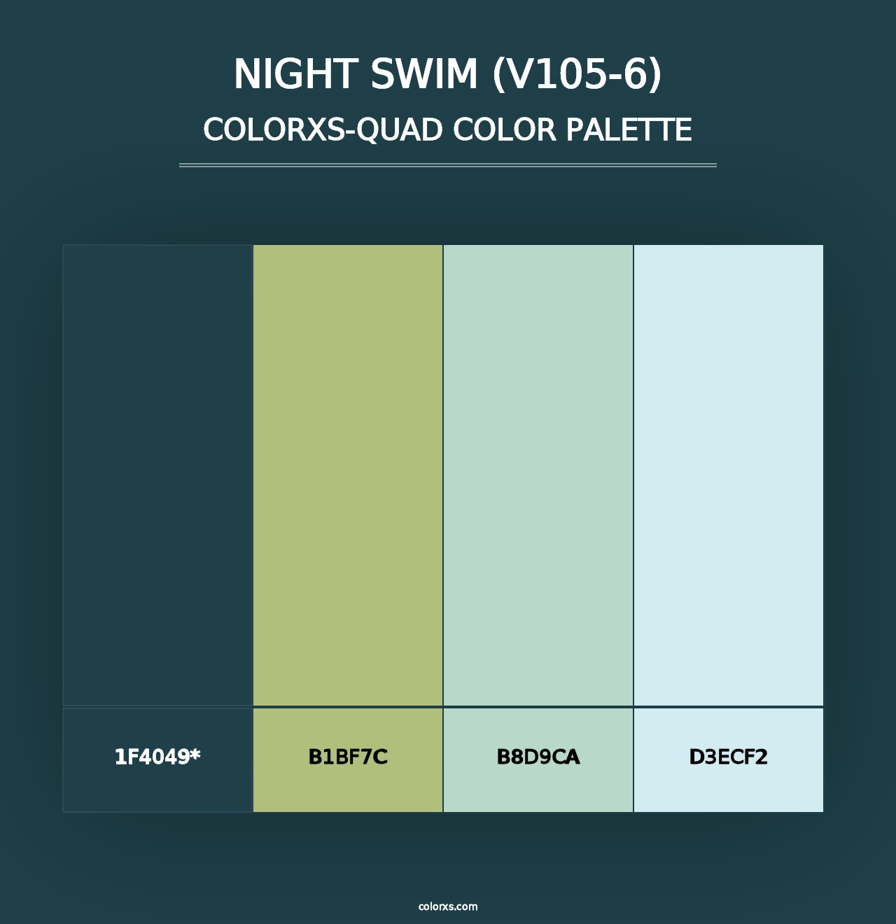 Night Swim (V105-6) - Colorxs Quad Palette