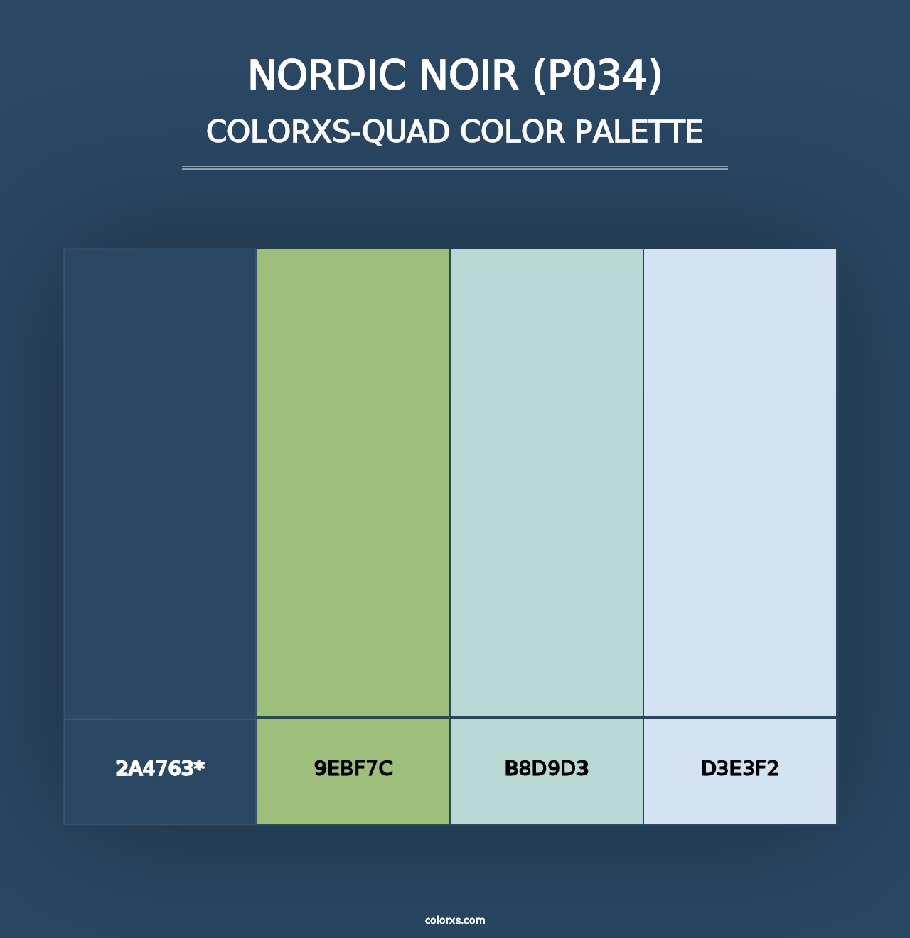 Nordic Noir (P034) - Colorxs Quad Palette