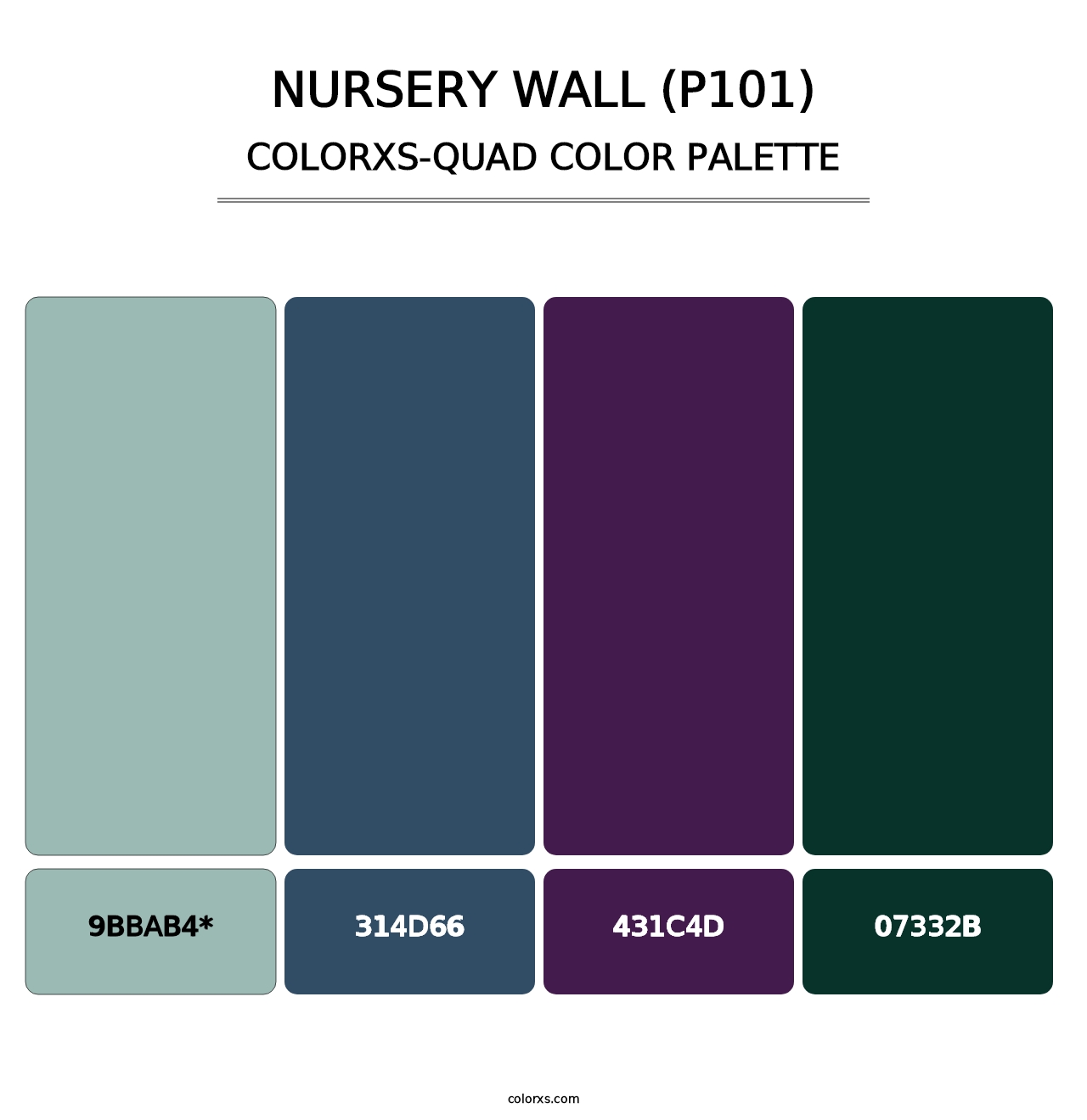 Nursery Wall (P101) - Colorxs Quad Palette