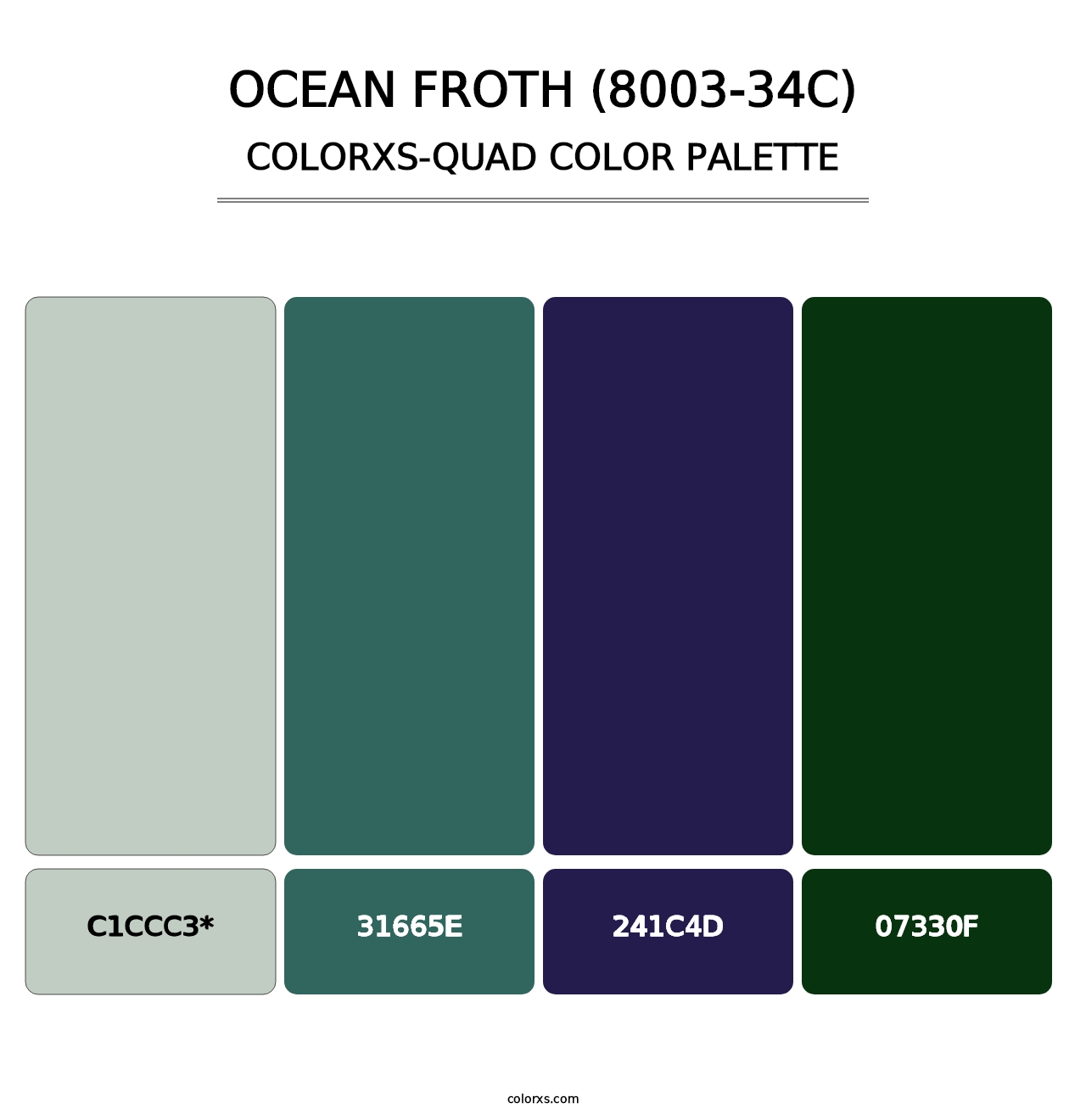 Ocean Froth (8003-34C) - Colorxs Quad Palette