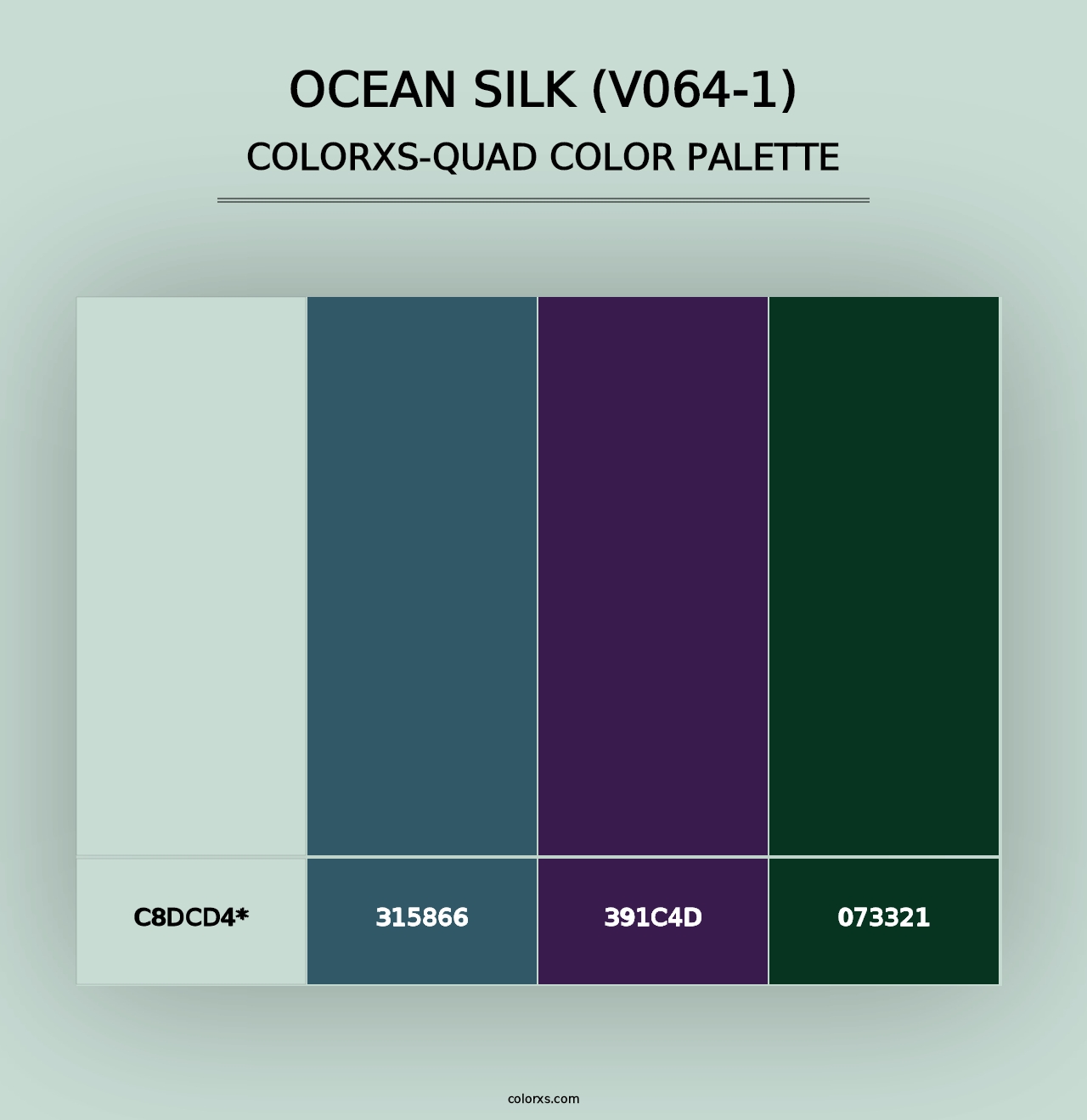 Ocean Silk (V064-1) - Colorxs Quad Palette