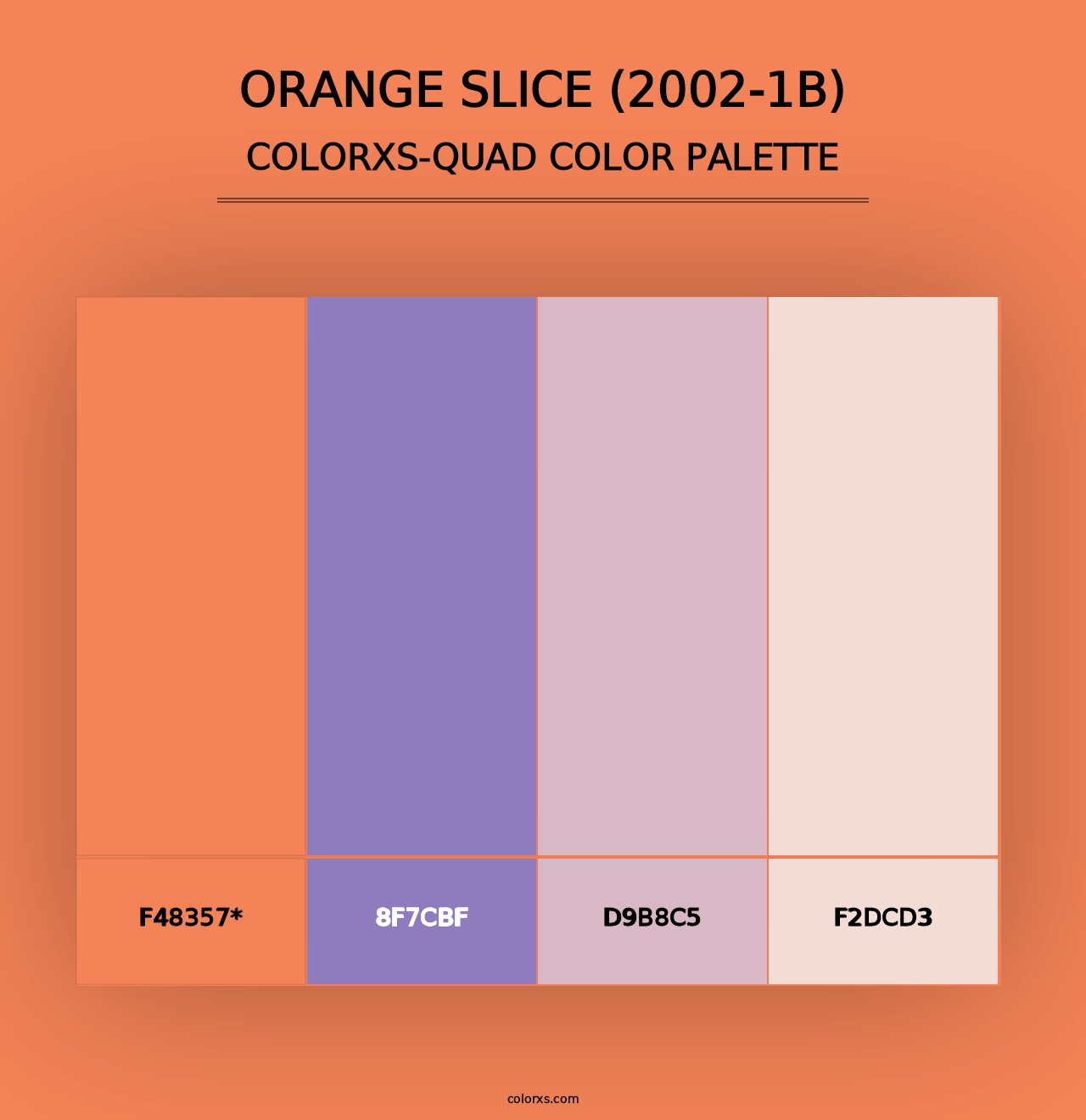 Orange Slice (2002-1B) - Colorxs Quad Palette