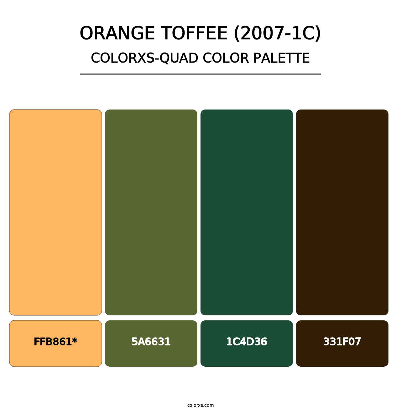 Orange Toffee (2007-1C) - Colorxs Quad Palette