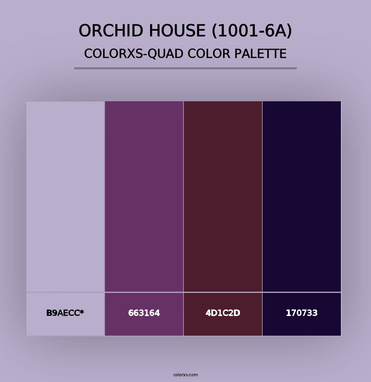 Orchid House (1001-6A) - Colorxs Quad Palette