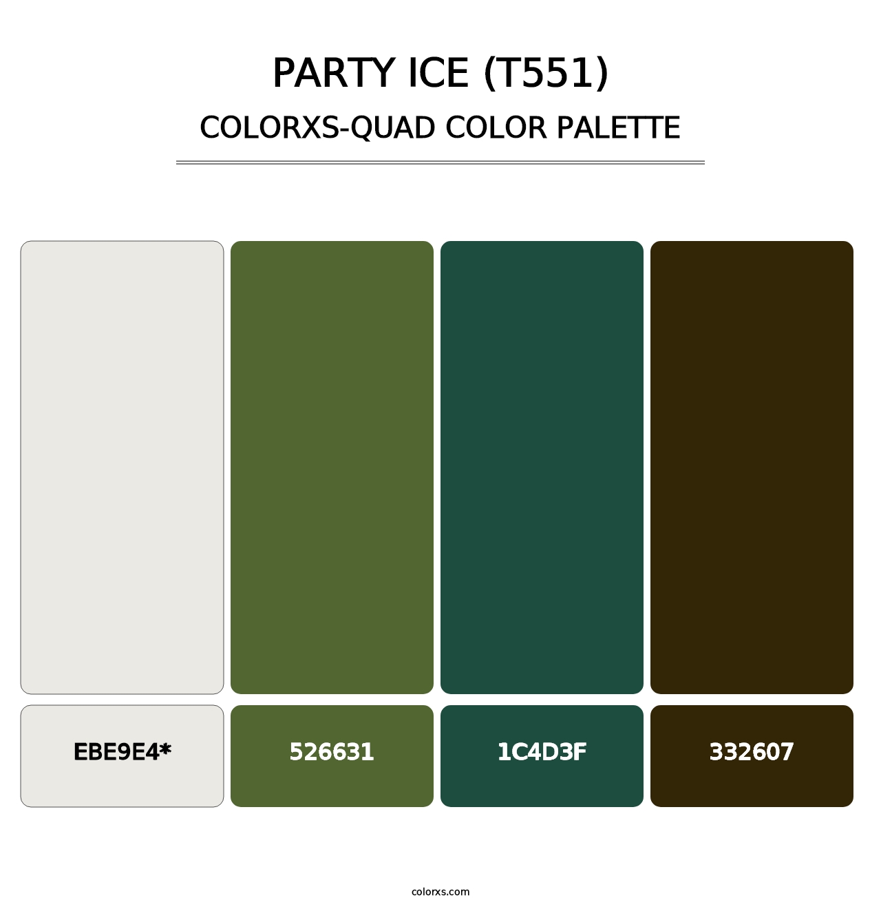 Party Ice (T551) - Colorxs Quad Palette