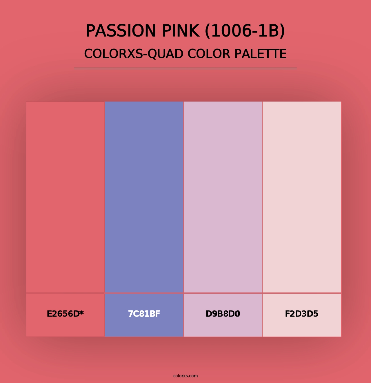 Passion Pink (1006-1B) - Colorxs Quad Palette