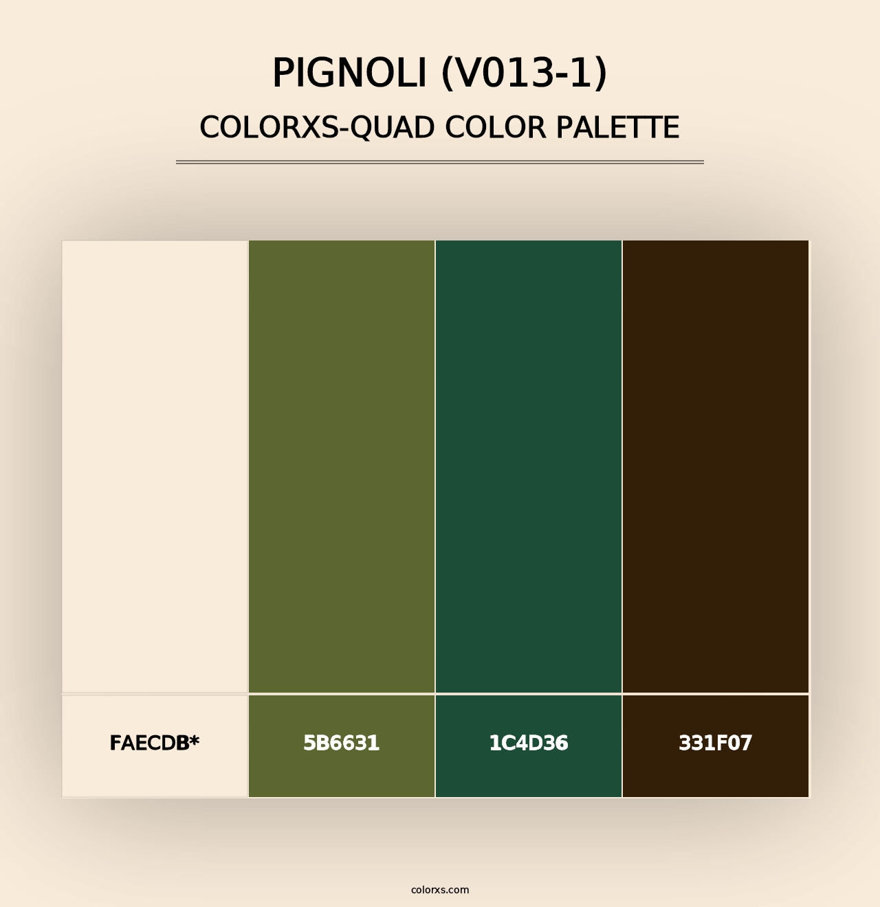 Pignoli (V013-1) - Colorxs Quad Palette