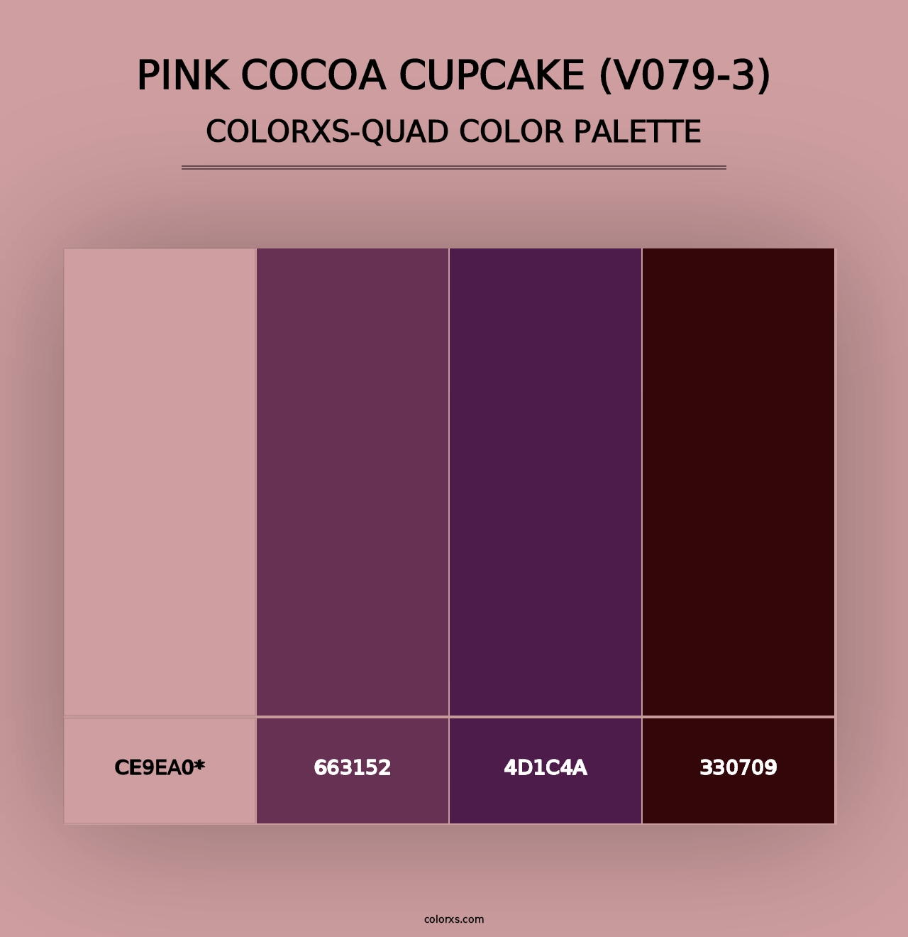 Pink Cocoa Cupcake (V079-3) - Colorxs Quad Palette