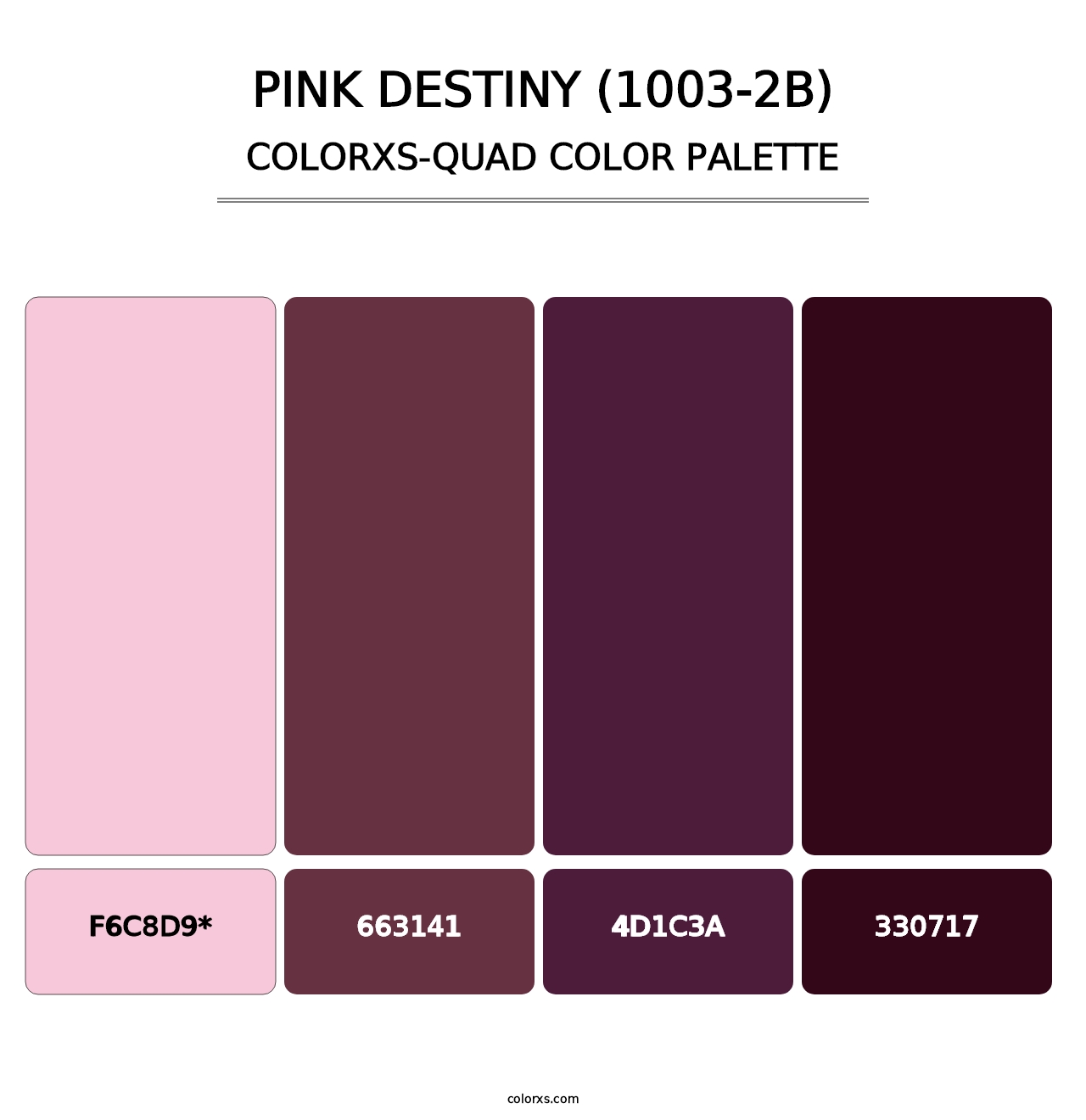 Pink Destiny (1003-2B) - Colorxs Quad Palette