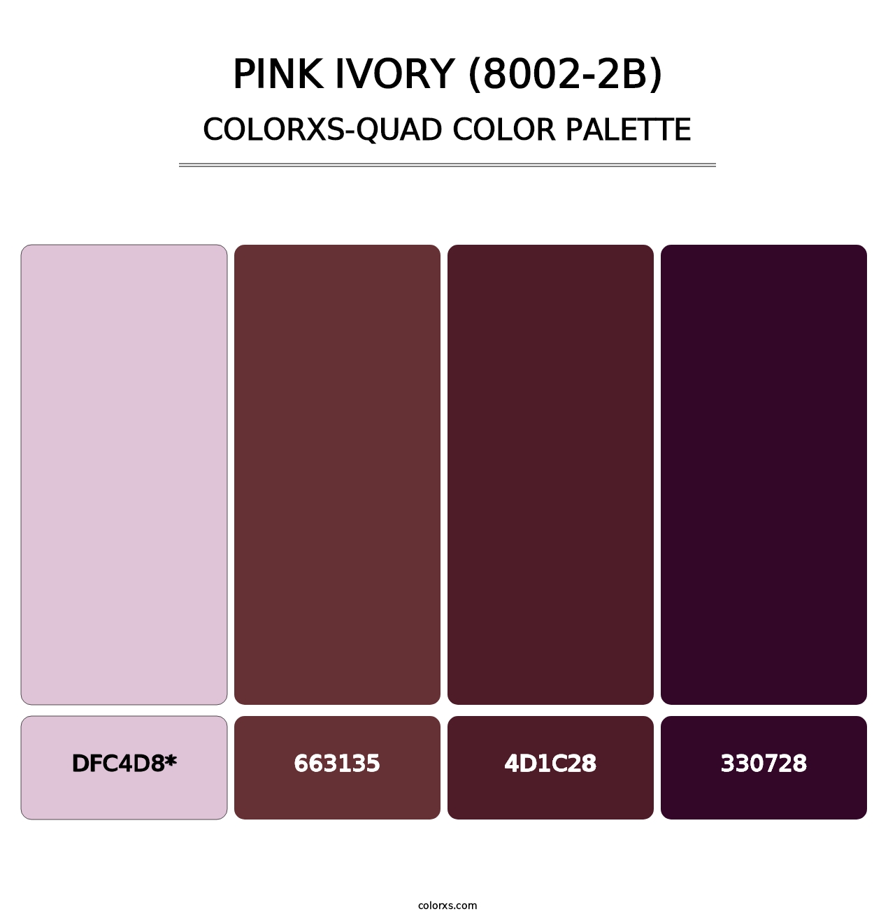 Pink Ivory (8002-2B) - Colorxs Quad Palette