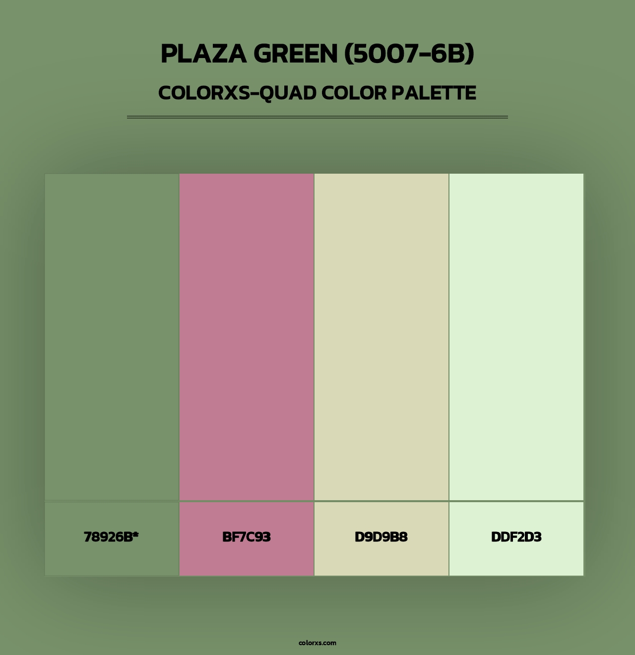 Plaza Green (5007-6B) - Colorxs Quad Palette