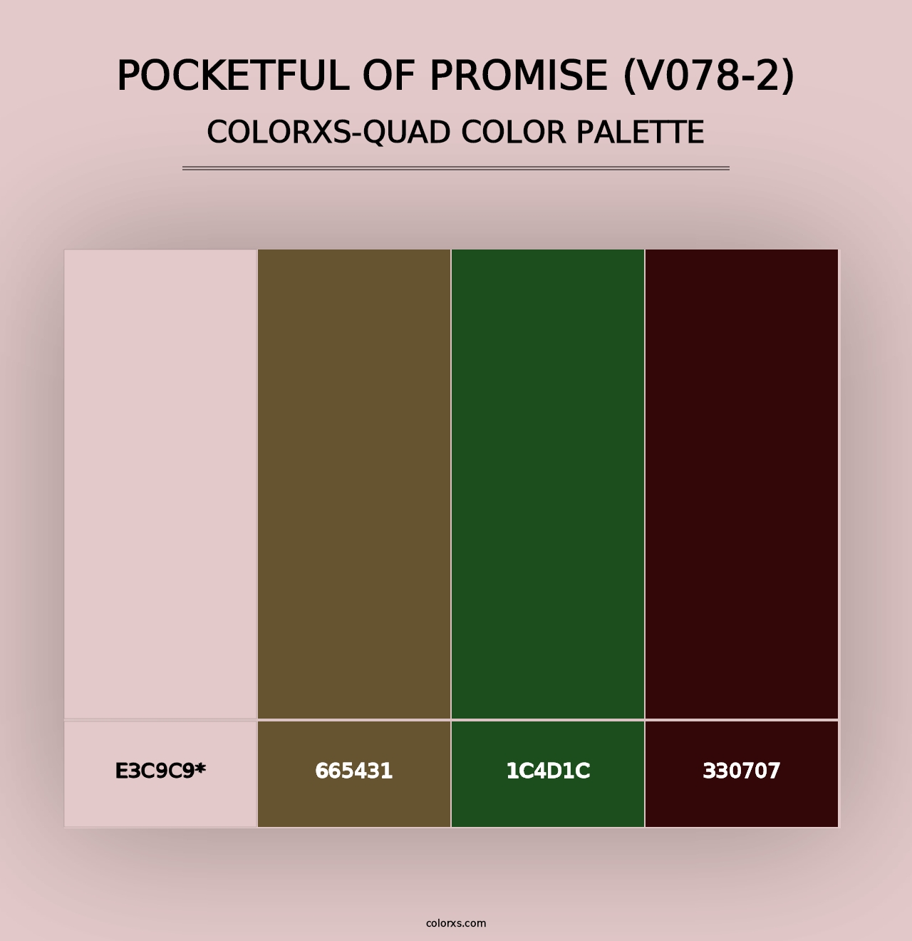 Pocketful of Promise (V078-2) - Colorxs Quad Palette