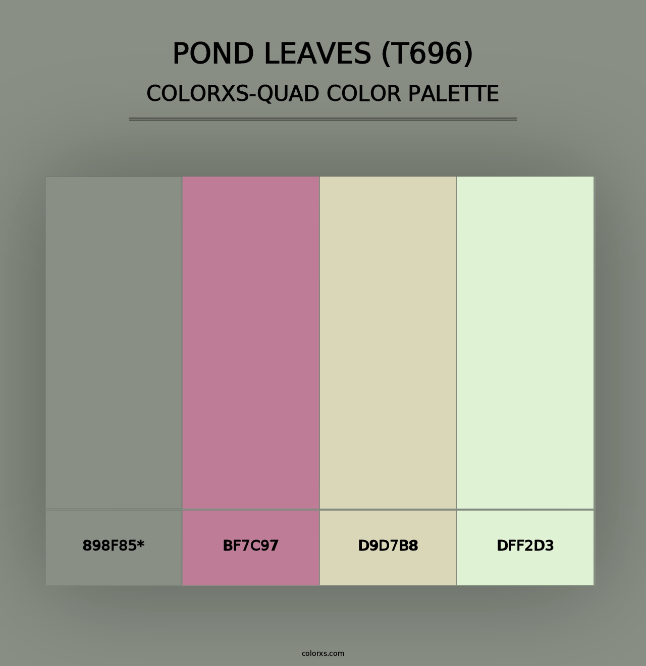 Pond Leaves (T696) - Colorxs Quad Palette