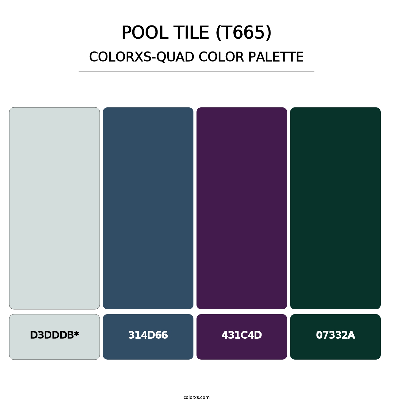 Pool Tile (T665) - Colorxs Quad Palette