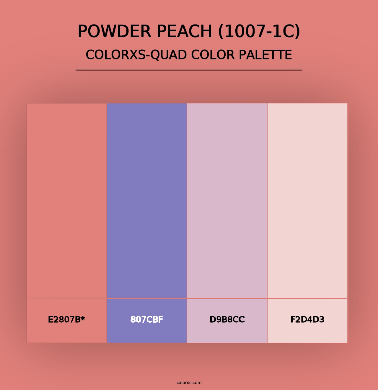 Powder Peach (1007-1C) - Colorxs Quad Palette