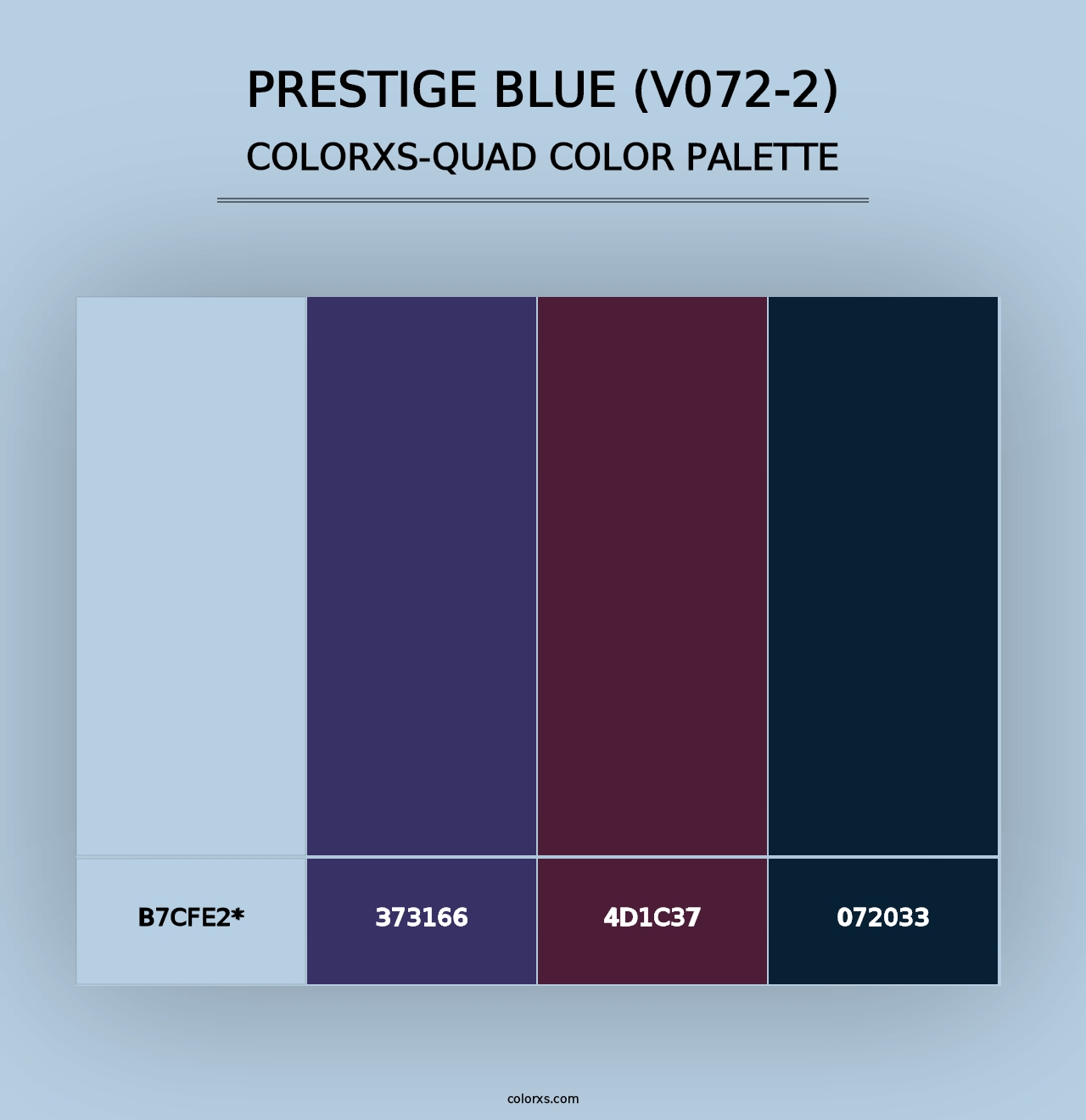 Prestige Blue (V072-2) - Colorxs Quad Palette