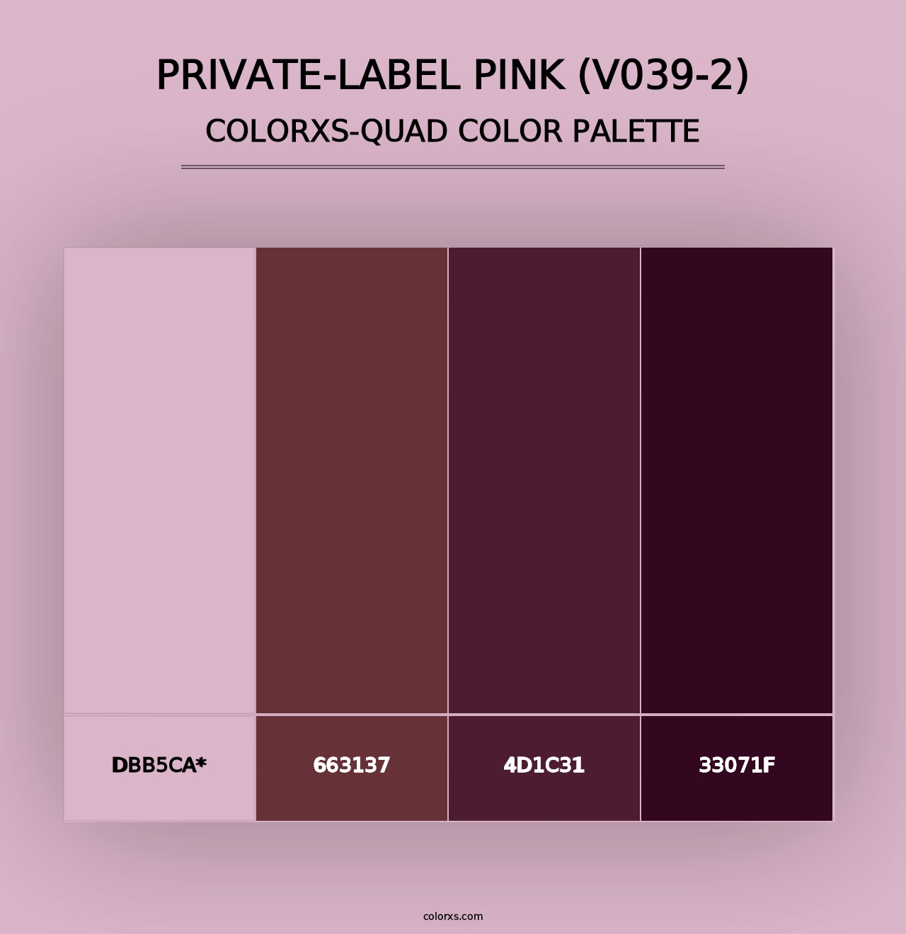 Private-Label Pink (V039-2) - Colorxs Quad Palette