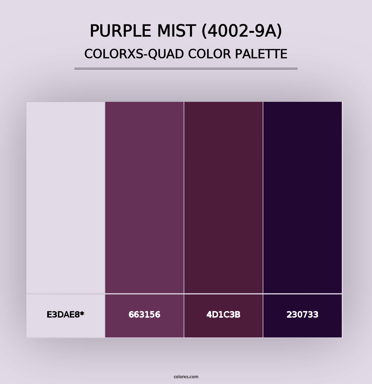 Purple Mist (4002-9A) - Colorxs Quad Palette