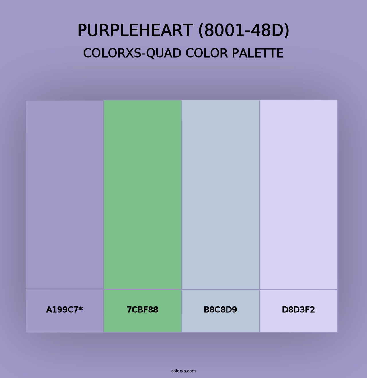 Purpleheart (8001-48D) - Colorxs Quad Palette