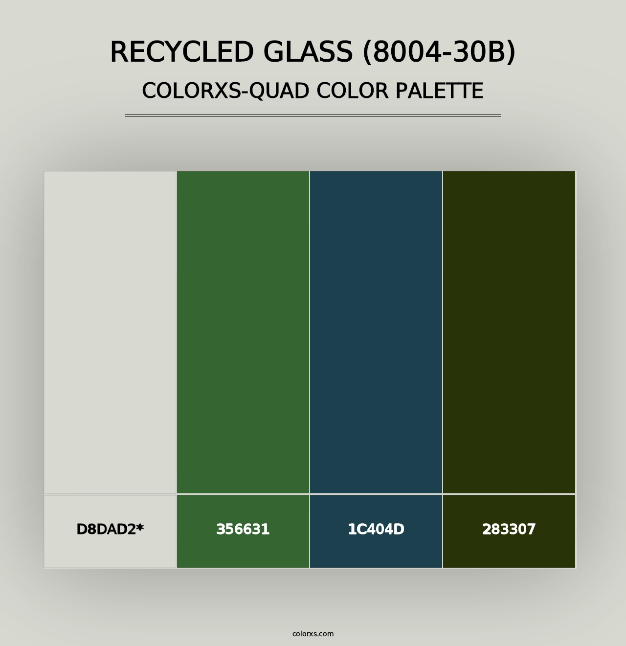 Recycled Glass (8004-30B) - Colorxs Quad Palette